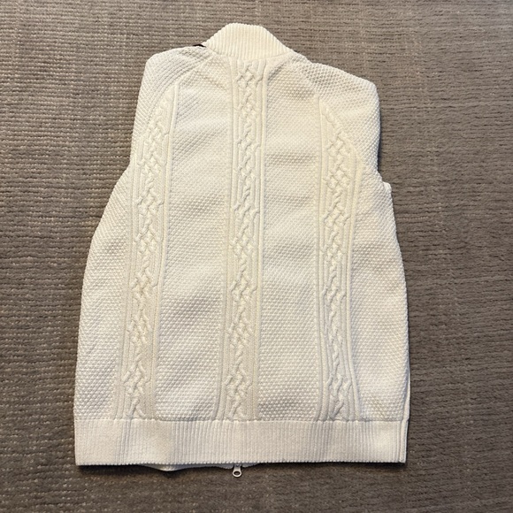 Adidas Cream and Brown Zip-Up Sweater for Men - Picture 4 of 6
